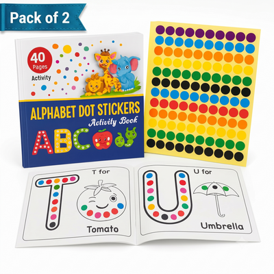 [Pack of 2] Dot Stickers for Kids Activity Book for 2-6 Year Old – 1600+ Colorful Dot Stickers & 40 Page Book